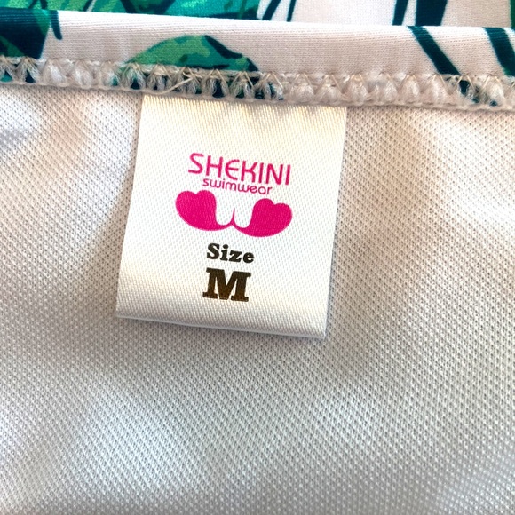 Seamless Swim Bottom- green palm tree leaves design - Picture 3 of 3